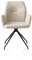Dynamic24 Armlehnstuhl drehbar Esszimmerstuhl Polsterstuhl Wohnzimmer Küche Stuhl beige