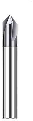 1pcs Chamfer End Mill 90 120 Degrees 1-20mm 3 Flute Chamfer Cutter Chamfer Tools Carbide Lengthen Aluminum Machine Milling Cutter(For Aluminum,1.2XR60X50LX2F)
