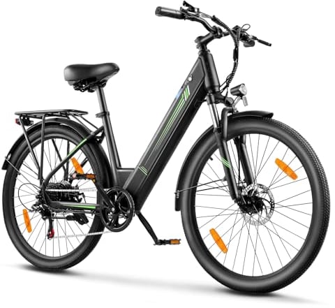 Dripex E-Bike Herren Damen, Elektrofahrrad 26'' Trekkingrad mit 250W Motor, 36V 15Ah Lithium-Akku, Pedalunterstützung Bietet eine Reichweite von 60-90 KM