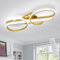 DELIPOP LED Deckenleuchte Dimmbar, 29W Modern Deckenlampe mit Fernbedienung, Acryl LED Lampen Deckenlampen Gold für Schlafzimmer Wohnzimmer Küche Balkon Esszimmer