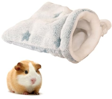 MiOYOOW Hamster Schlafsack, Kleintiere Schlaf Sack Cage Nest Bett mit Kordelzug, Versteck für Kleintiere mit Seitlichen Belüftungslöchern für Kleine Haustiere