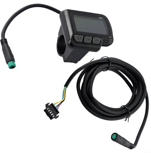 E-Bike LCD Display Bedienfeld, EN06 E Bike Display Meter 24V 36V 48V mit Stecker USB Power Speed Display für Elektro Mountainbike Scooter