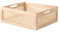 Longero Panier de rangement rectangulaire en bois de pin naturel et bambou – Convient aux armoires de 33 cm, organiseur respectueux de l'environnement pour décoration d'intérieur