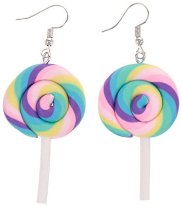 WATIIFUFU 4 Stück Ohrschmuck kolczyki damskie lollipop ohrringe Statement-Ohrringe für Frauen süße Ohrringe Modische Ohrringe Regenbogen-Lollipop-Ohrringe kreative Ohrringe Damen Ohrringe