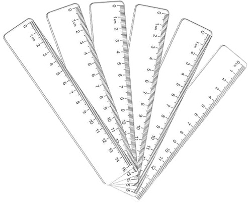 6 Stück Lineal 15cm, Kleines Lineal Grundschule, Lineal 15cm Grundschule Durchsichtig Mit Standard Skala, Nicht Biegsam Kurzes Linial Klein für Schule Klassenzimmer Büro Zuhause Messwerkzeug