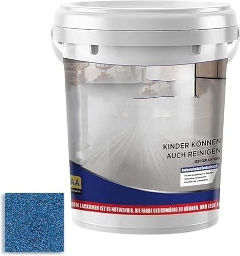 High-gloss Marble Effect Epoxy Floor Coating, Colored Sand Self Leveling Flat Paint, Imitation Marble Paint, Household Cement Flat Paints, Outdoor Wear-resistant And Anti Slip Paints (Blue)
