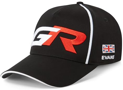 Toyota Gazoo Racing, Offizielle 2025 World Rally Merchandise, Team Elfyn Evans Drivers Baseballkappe, Schwarz, Rot, Weiß, Schwarz/Rot/Weiß, Einheitsgröße