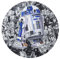 WONDEE Star Wars Tapis de Souris Rond avec Design Exclusif R2D2 avec des Personnages Emblématiques, Tapis Souris en Fibre Extrafine, Lavable à la Main et Antidérapant, Disney Star Wars Cadeaux Fans