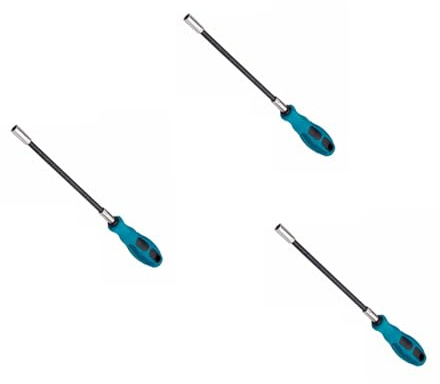 Qarmijaer 3pcs 7MM Socket Screwdriver Flexible Hex Flex Manual Socket Driver Hand Tools