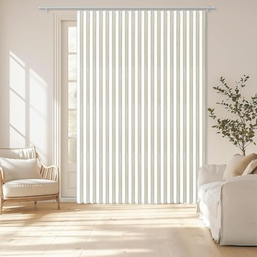 Rideaux de Porte occultants magnétiques en accordéon personnalisés pour cloisons de séparation, Chambres, salles de Bains, Salons-White- W180xH240cm