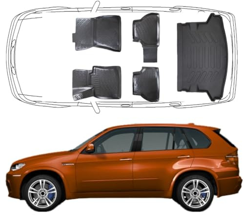 Trimak 3D Fussmatten & Kofferraumwanne für BMW X5 E70 2006-2013