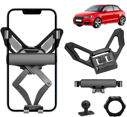 TTCR-II Support de Téléphone Voiture Compatible avec Audi A1 8X 2010-2018 | Support Phone Rotatif à 360°Adapté pour A1 8X Ventilation Car Phone Holder Audi Accessoires