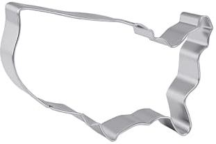 YnGvaRR 3.74 inch American Map Cookie Cutter - Stainless Steel