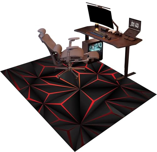 Tappeto per Sedia Gaming Tappeto Ufficio Salvapavimento Antiscivolo Tappeto per Sedia con Ruote Tappetino per Pavimenti Duri 60 x 90 cm Tappetino per Sedia da Gaming per Parquet e Pavimenti Duri