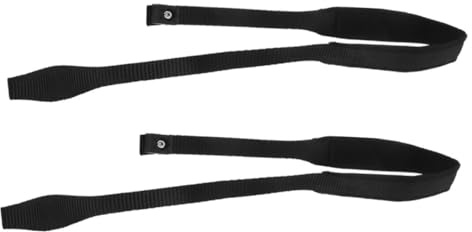 Parliky 2 Stück Skistock Handgelenkschlaufe aus Robustem Material Verstellbar Schwarz für Ski und Trekkingstöcke Outdoor Stützgurt für Sicheren Halt und Arm Entlastend