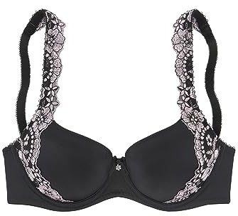 Lascana Damen Schalen-BH Nahtlose Cups, Formbügel, Spitze, große Größen, verstellbar