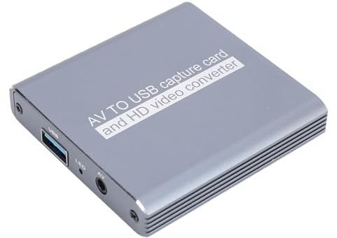 Cuifati Convertisseur AV vers Numérique, Carte de Vidéo USB 3.0 pour Magnétoscope DVD, Conversion Analogique en HD 1080p, avec Aperçu en Temps Réel, pour Jeux Rétro OBS