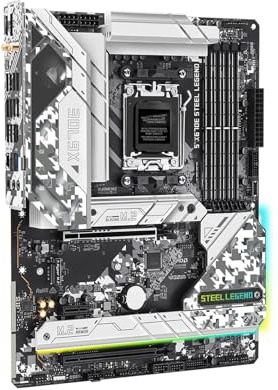 Carte Mere pc Fit for ASRock X670E Steel Legend Carte mère ATX X670 Socket AM5 DDR5 SATA3 M.2 HDMI DP WiFi for Ryzen série 7000/8000/9000