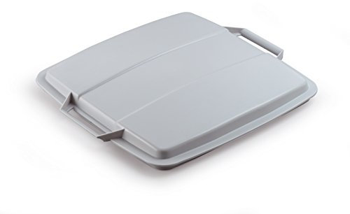 Durable DURABIN 90 Lid Grey - To Be Used with DURABIN 90 Waste Bin - Easy to Grip Handle - Made of Strong Polypropylene