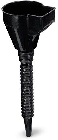 Lumax LX-1609 schwarzer Zweiteiliger Trichter mit Flexauslauf, 2-teiliger Trichter aus Kunststoff, mit Flexauslauf, 1 Qt. Mehrzweck-Trichter, zweiteilig, abnehmbar, flexibel