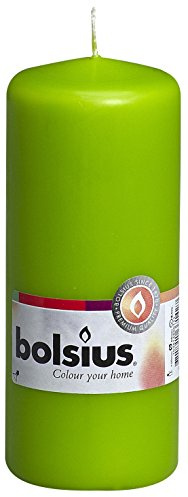 bolsius 103614600174 Stumpenkerze, Paraffin Wachs, Lime grün