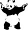 Banksy Bad Panda Graffiti-Aufkleber - Lustiger Gangster Guns Wandkunst Vinyl für Stoßstange, Auto, Van, Fahrrad, Schlafzimmer