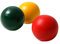 SPORTSIDE Petanque Grün, Rot und Gelb – 040053 – 25 mm – Geschicklichkeitsspiel und Outdoor – 3 Stück 3 Schweinchen, Holz
