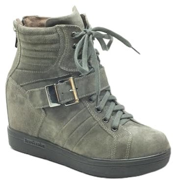 Nero Giardini Tronchetti Donna in camoscio Grigio con Zeppa Interna (Taglia 40)