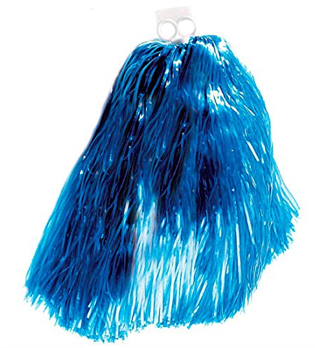 NET TOYS Cheerleader Pompom Pom Pom blau Pompon Puschel Bommel Tanzwedel Kostüm Zubehör Accessoire