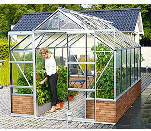 Cassandra 11500 Alu-Gewächshaus ESG 3 mm Wintergarten 11,5 m² für Mauersockel