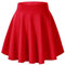 Urban GoCo Donna Moda Svasata Mini Gonna da Pattinatrice Versatile Elastica Solida Colore Gonna Rosso XL