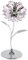 Crystocraft Bibelot Fleur ros'argent avec éléments en cristal de Swarvoski