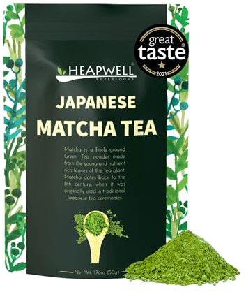 Heapwell Matcha Premium High Grade - Authentic Premium Grade Matcha Green Tea Powder from Japan (50g, 1.76oz)