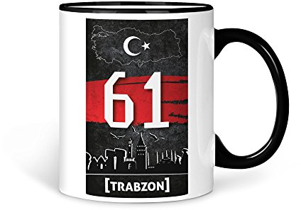 Tasse Kaffeetasse Türkei Trabzon 61 Türkiye Plaka V2