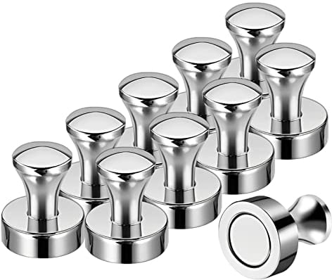 Wukong 20 x 25mm Neodym Magnet Push Pins, 10 Stück N52 Starke Pin-Magneten für Whiteboard, Pinnwand, Karte,Magnettafel, Kühlschrank