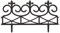 garden mile® 4er-Set Dekorativer Gartenzaun Viktorianischer Stil Kupfer Gold und Schwarz Kunststoff Zaun Gras Rasen Beet und Terrasseneinfassung stilvoll dekorativ Gartendeko