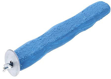 Pesce persico per uccelli posatoio con superficie ruvida per pappagallo pappagallo per tagliare le unghie (blu)