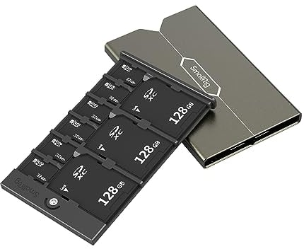 SMALLRIG 6-Steckplätze Speicherkartenhalter Tasche für 3 SD-Karten + 2 Micro-SD-Karten + 1 SIM-Karte - 2832B
