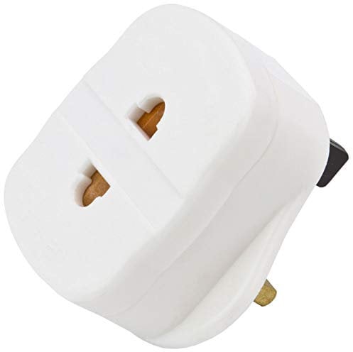 Shave Adapter Plug UK Electric Toothbrush Adapter Plug, 2 Pin To 3 Pin Electric Shaver Adaptor Socket Converter, White