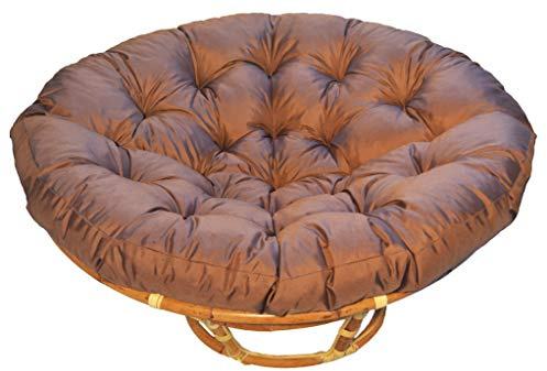 Smooth Papasan Kissen 130cm x 13cm, Sitzkissen, Polster, Hängestuhl-Sitzkissen, Papasan-Stuhlkissen, rund, dick, bequemes, Nest Sitzkissen Hängemattenkissen, (Braun, 130 x 13 cm)