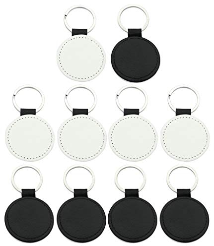 Yushu Schlüsselanhänger, Leder, blanko, Sublimation, Wärmeübertragung, MDF, Schlüsselanhänger, Schmuckherstellung, niedlich, Glücksbringer, 10 Stück