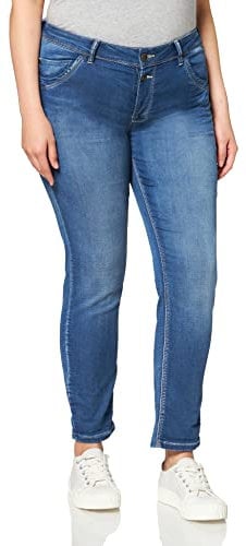 Timezone Damen Slim Nalitz 7/8 Freizeithose, Blue Denim Wash, 25W 30L EU