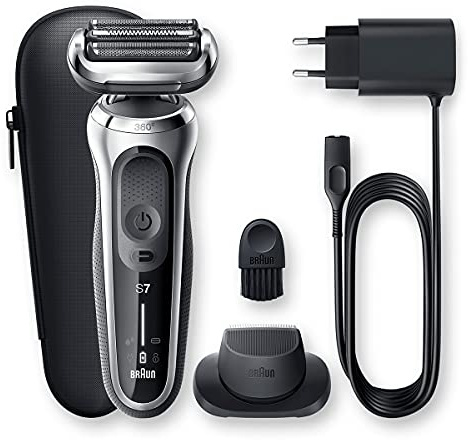 Braun Series 7 70-S1200s Men's Foil Electric Shaver with Precision Trimmer, Dry and Wet Use, Rechargeable, Cordless, Silver