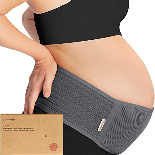 KeaBabies Bauchgurt Schwangerschaft - Weicher und atmungsaktiver schwangerschaftsgürtel - Bauchband Schwangerschaft Stützend - Stützgurt Schwangerschaft (Mystic Gray, M/L)