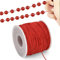 TONIFUL 1mm x 110 Yards Red Elastic String for Bracelet Jewelry Making, Stretchy Cord for Bracelets, Rattail Macrame Necklaces Bulk Beading Thread Kumihimo