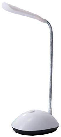 OSALADI 1Pcs Small Desk lamp Eye- Caring LED Desk Lamp Battery Operated Flexible Gooseneck Desk Lamp for Reading Studying Working White