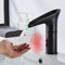 Rétro Mitigeur Lavabo Automatique à Infrarouge Eau Froide et Chaude Robinet Mitigeur Lavabo Cascade Led Changement de Couleur Robinet Automatique avec Capteur Infrarouge-Noir Antique_Bas