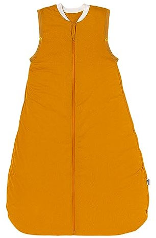 schlummersack Schlafsack Baby Sommer 110 cm dünn Safran | Babyschlafsack Sommer 1.0 Tog 1 Tog Baby Schlafsack Sommer | Schlafsack Baby Baumwolle Sommer Frühling