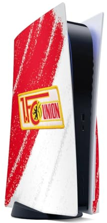 DeinDesign Skin kompatibel mit Sony PlayStation 5 Disc Edition Folie Sticker Offizielles Lizenzprodukt 1. FC Union Berlin Logo