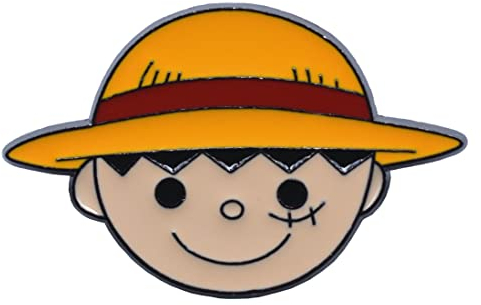 Badge avec chapeau de paille (singe D. Luffy), Small, Métal